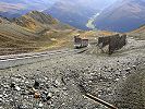 Wagen der Parsennbahn unterhalb der Bergstation