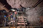 Standseilbahn Bergwerk Gonzen Gesenk Fluhwand - Sicht hinauf zur Windenkammer