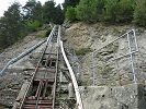 unterhalb der früheren Bergstation Trieg - sehr steil