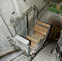 Windenbahn in der Staumauer Solis