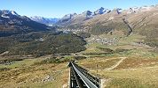 Standseilbahn Muottas Muragl Aussicht auf das Oberengadin