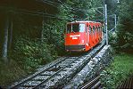 Standseilbahn Linthal Braunwald - rote Wagen der Generation 1966