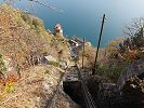 Walenstadt Lochezen Schrägaufzug - Talfahrt mit Aussicht auf den ehemaligen Steinbruch Lochezen und den Walensee