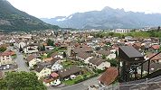 Standseilbahn Schrägaufzug Mels Stoffel - Aussicht vom Quartier Stoffel Mels