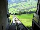 Standseilbahn Unterwasser Iltios - Aussicht aus der Bergstation