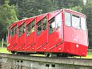 Standseilbahn Unterwasser Iltios - beachten Sie die Walzen statt der Räder !!!