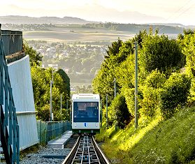 Die neue Standseilbahn von Cossonay - Foto funiculaire Cossonay 2021