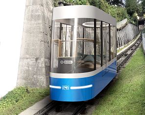 Standseilbahn Rigiblick Zürich Modell neuer Wagen 2024 - Foto VBZ