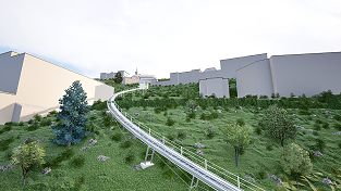 Neue Standseilbahn Leysin-Feydey Projektfoto - funiculaire 2028 - photo leysin365.ch