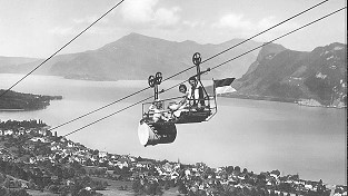 Luftseilbahn Hergiswil Stalden Pension Seeblick Hüsli ab 1931