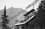Luftseilbahn Oberrickenbach Fell - Schindelboden - Schiffli unterwegs vor dem Ende 1949