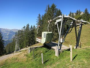 Luftseilbahn Spies - Sinsgäu Niederberger Schiffli Bergstation Sinsgäu