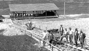 Ufhusen Schieferkohlengrube Engelprächtigen Bremsberg Kohlengrube - Foto Archiv standseilbahnen.ch