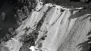 Altdorf Steinbruch Bremsberg Standseilbahn für Material - Foto Archiv standseilbahnen.ch
