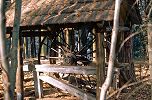 Sihlwald Hebisen Standseilbahn Holztransport - Umlenkrad in der ehemaligen Bergstation - Foto 1988 Anton Schuler - Archiv standseilbahnen.ch